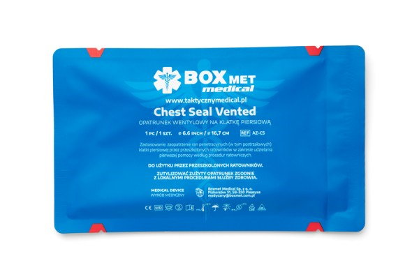 opatrunek wentylowy na rany klatki piersiowej az-cs boxmet medical ratownictwo taktyczne 2