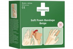 Bandaż piankowy beżowy Cederroth Soft Foam Bandage 6 cm x 4,5 m REF 51011020