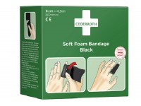 Bandaż piankowy czarny Cederroth Soft Foam Bandage 6 cm x 4,5 m REF 51011021