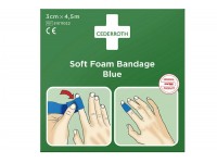Bandaż piankowy niebieski Cederroth Soft Foam Bandage 3 cm x 4,5 m