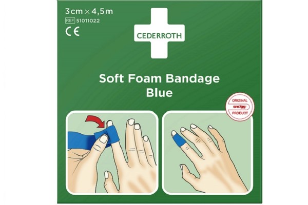 Bandaż piankowy niebieski Soft Foam Bandage 3 cm x 4,5 m