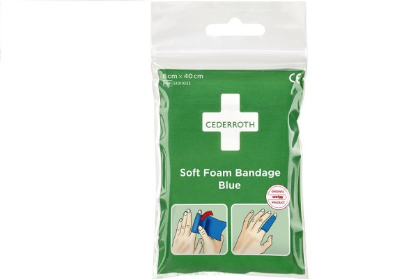 Bandaż piankowy niebieski Cederroth Soft Foam Bandage 6 cm x 40 cm- opakowanie 40 sztuk