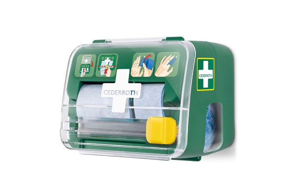 automat do bandaży 2w1 cederroth soft foam bandage 2-in-1 dispenser ref 510004108 cederroth apteczki ścienne 2