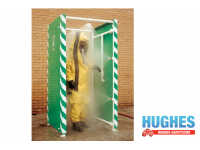podgrzewany prysznic do odkażania odzieży ochronnej z induktorem detergentu i szczotką na wężu hughes dec-vh-5s hughes oczomyjki i prysznice bezpieczeństwa 15