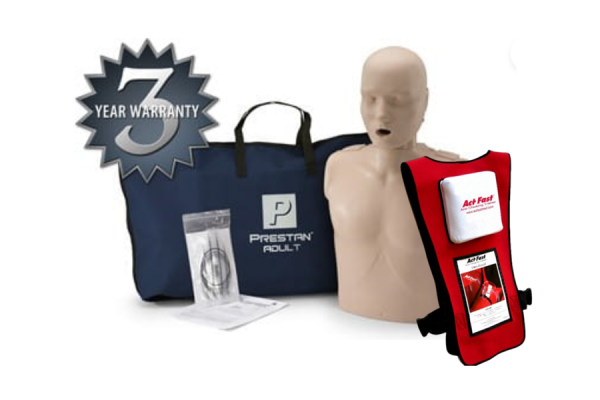 fantom do nauki resuscytacji dorosły prestan z kamizelką act fast - cpr-aed-led prestan fantomy do resuscytacji fantomy do pierwszej pomocy 2