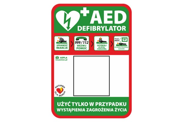 tablica informacyjna aed pod szafkę aivia wewnętrzna adpla znaki i instrukcje 2