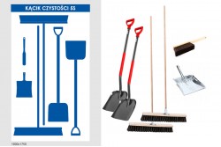 Kącik czystości M4 - Tablica cieni 5S z wyposażeniem