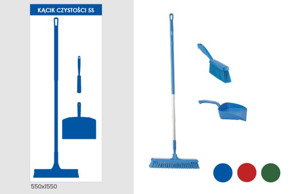 kącik czystości v1 - tablica cieni 5s z wyposażeniem adpla znaki i instrukcje 2