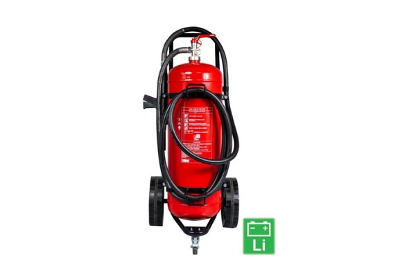 mobiak gaśnica przewoźna- urządzenie gaśnicze 25l do gaszenia baterii litowych i akumulatorów li-on hydrogel mobiak gaśnice 2