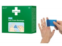 bandaż piankowy niebieski soft foam bandage 3 cm x 4,5 m cederroth plastry 13