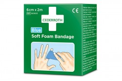 Bandaż piankowy niebieski Cederroth Soft Foam Bandage 6 cm x 2 m REF 51011011
