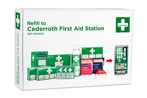 zestaw uzupełniający do apteczki ściennej cederroth first aid station 490920 cederroth wkłady uzupełniające wyposażenie apteczek 7