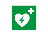 Znak AED defibrylator