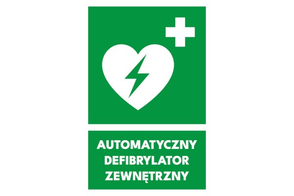 znak aed automatyczny defibrylator zewnętrzny adpla znaki i instrukcje 2