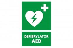 Znak defibrylator AED