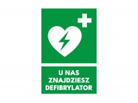 Znak AED u nas znajdziesz defibrylator