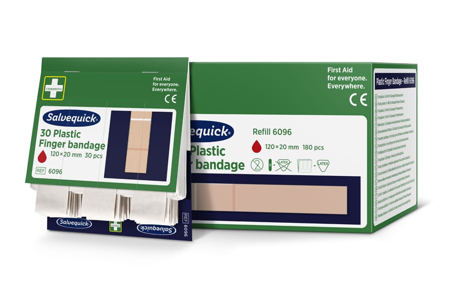 Długie plastry opatrunkowe plastikowe Salvequick Cederroth REF 6096