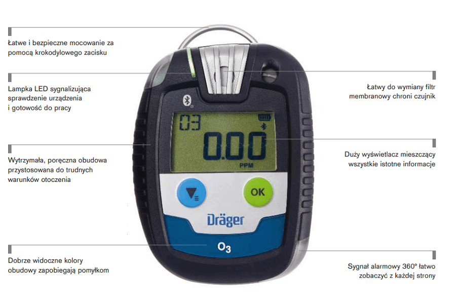 Detektor Dräger Pac® 8000 miernik jednogazowy FOSGEN- kat 83 26 360 - obrazek 3