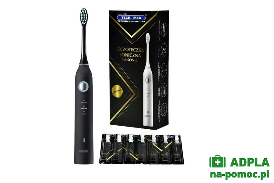 Szczoteczka soniczna TM-SONIC TECH-MED czarna - obrazek 2